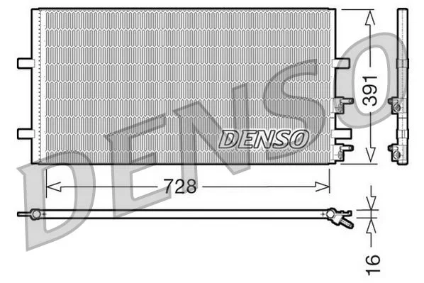 Condenser, air conditioning DENSO DCN10017