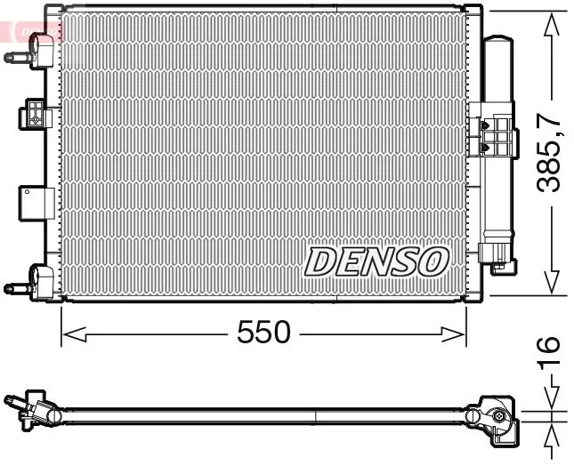 Condenser, air conditioning DENSO DCN10046