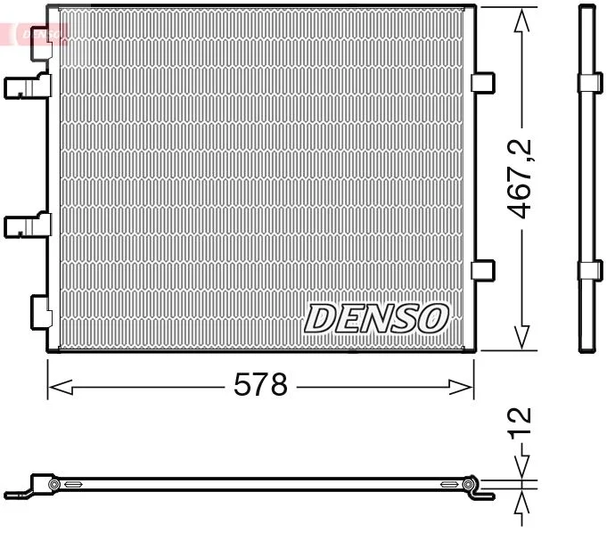 Condenser, air conditioning DENSO DCN20042