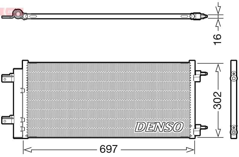 Condenser, air conditioning DENSO DCN20044