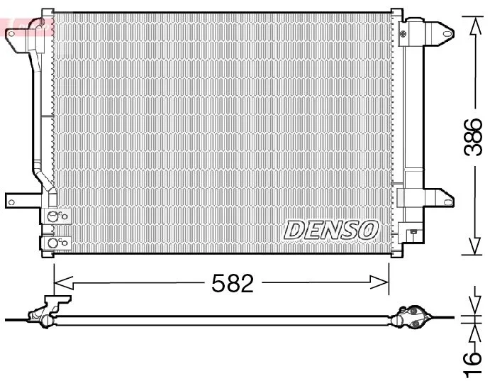 Kondenzátor, klimatizácia DENSO DCN32027