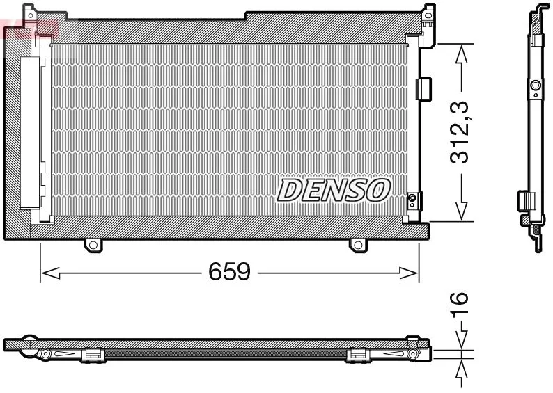 Kondenzátor, klimatizácia DENSO DCN36006