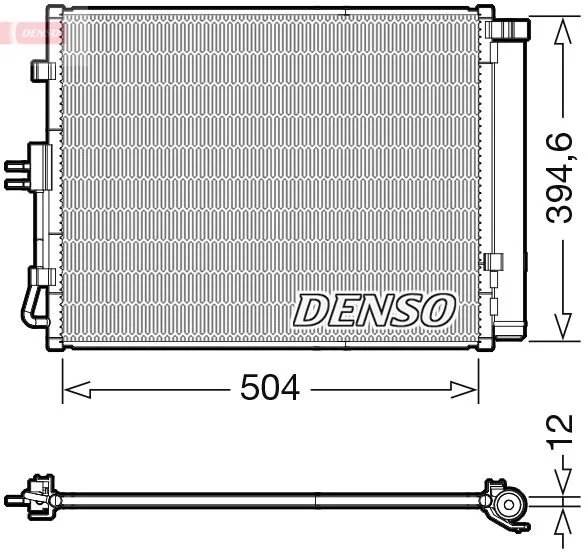 Kondenzátor, klimatizácia DENSO DCN43005