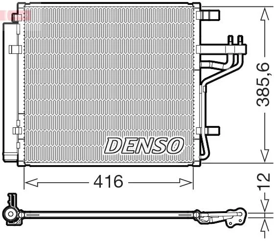 Condenser, air conditioning DENSO DCN43014