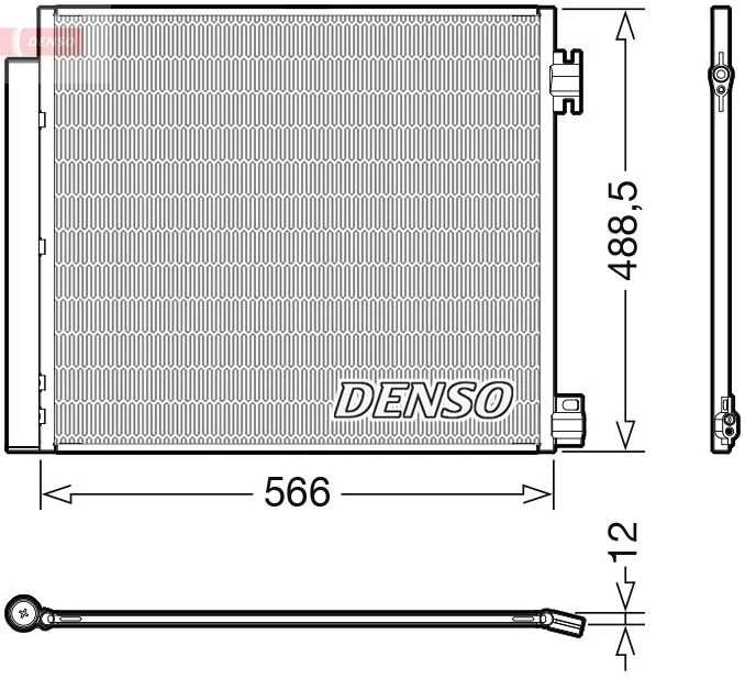 Kondenzátor, klimatizácia DENSO DCN46026