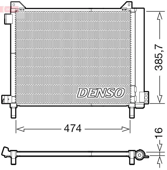 Kondenzátor, klimatizácia DENSO DCN46030