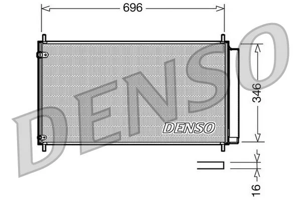 Condenser, air conditioning DENSO DCN50022