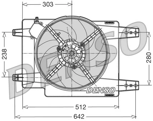 Ventilátor, chladenie motora DENSO DER01011