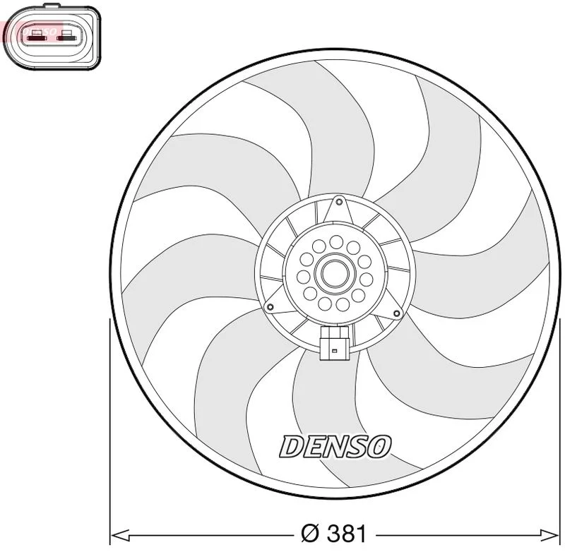 Ventilátor, chladenie motora DENSO DER02006