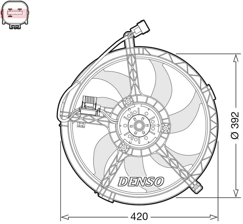 Fan, engine cooling DENSO DER05009