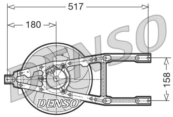 Ventilátor, chladenie motora DENSO DER09012