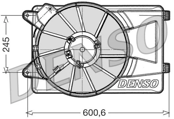 Ventilátor, chladenie motora DENSO DER09305