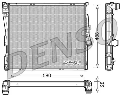 Radiator, engine cooling DENSO DRM05090