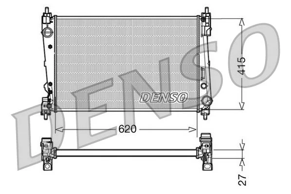 Radiator, engine cooling DENSO DRM09111