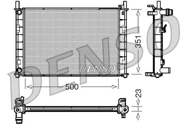 Chladič, chladenie motora DENSO DRM10046