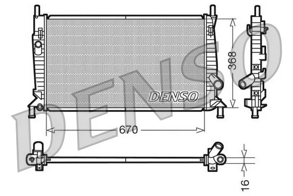 Chladič, chladenie motora DENSO DRM10075