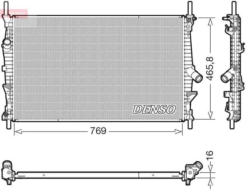 Radiator, engine cooling DENSO DRM10124