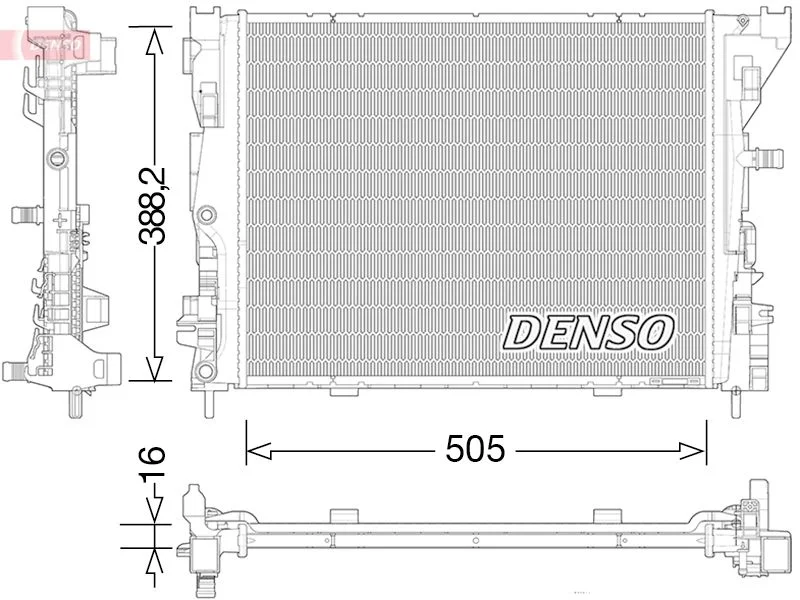 Chladič, chladenie motora DENSO DRM23035
