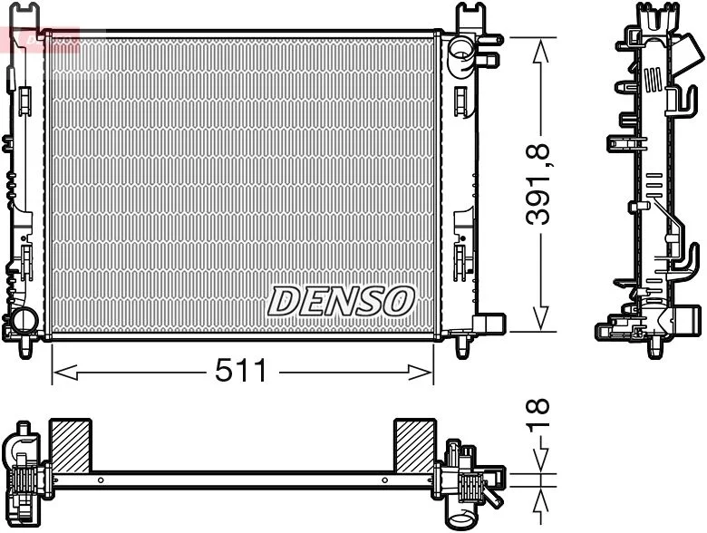 Chladič, chladenie motora DENSO DRM37002