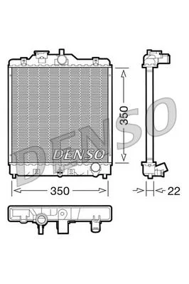 Chladič, chladenie motora DENSO DRM40003