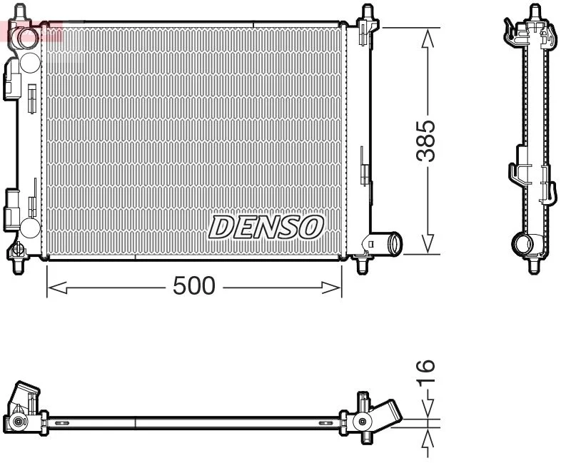 Radiator, engine cooling DENSO DRM43013