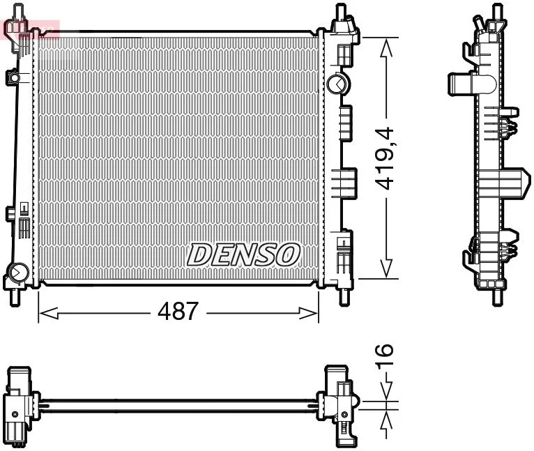 Chladič, chladenie motora DENSO DRM46069