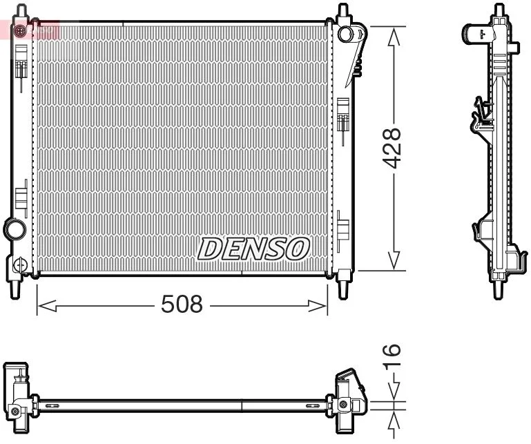 Chladič, chladenie motora DENSO DRM46075
