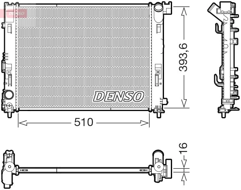 Chladič, chladenie motora DENSO DRM46103