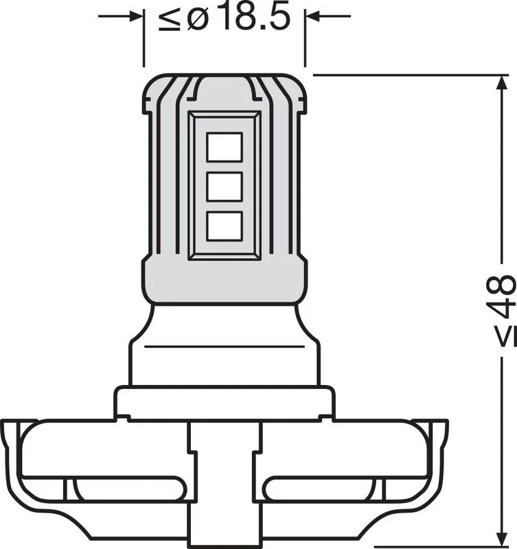 Lemputė, indikatorius ams-OSRAM 5201DWP-1BL