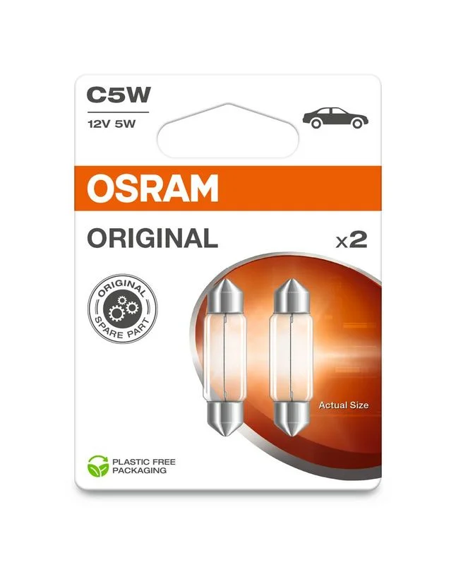 Bulb, licence plate light ams-OSRAM 6418-2BL