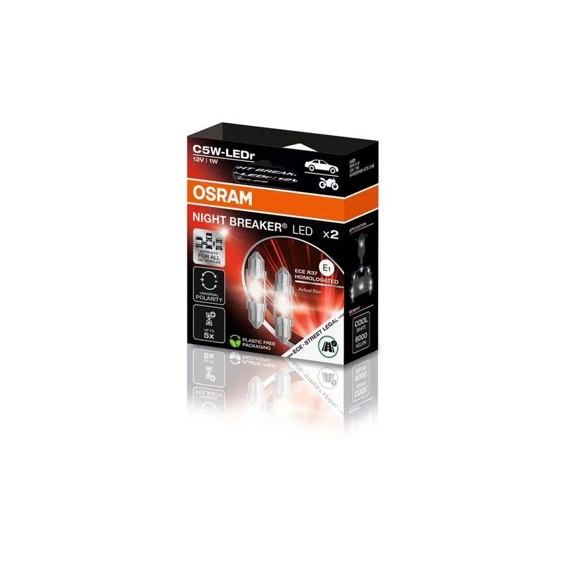 Bulb, licence plate light OSRAM 6418DWNB-ECE-2HB