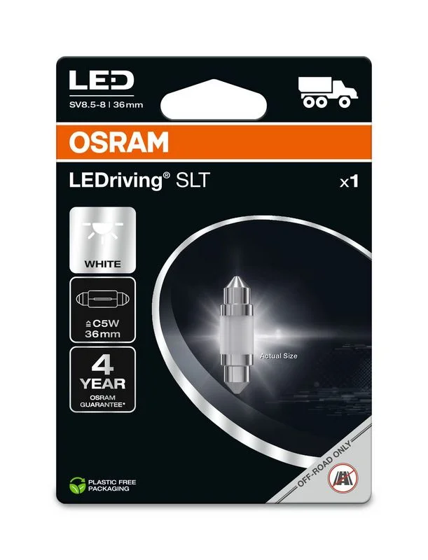 Lemputė, valstybinio numerio apšvietimas ams-OSRAM 6436DWP-1BL