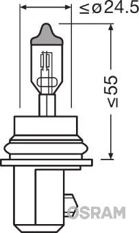 Lemputė, prožektorius ams-OSRAM 9007