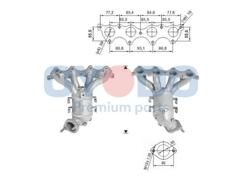 Catalytic Converter Oyodo 10N0042-OYO