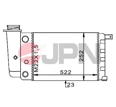 Radiator, engine cooling JPN 60C9015-JPN