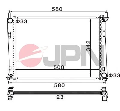 Radiator, engine cooling JPN 60C9026-JPN