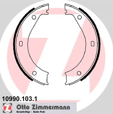 Sada brzdových čeľustí, parkovacia brzda ZIMMERMANN 10990.103.1
