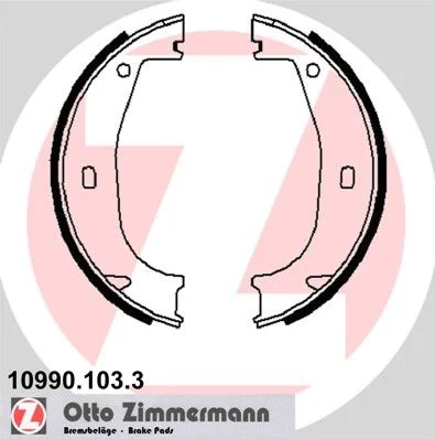 Sada brzdových čeľustí, parkovacia brzda ZIMMERMANN 10990.103.3