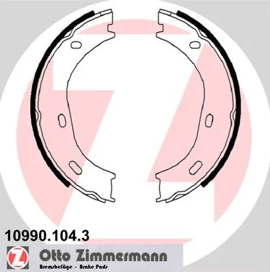 Sada brzdových čeľustí, parkovacia brzda ZIMMERMANN 10990.104.3