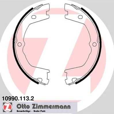 Sada brzdových čeľustí, parkovacia brzda ZIMMERMANN 10990.113.2