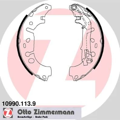 Brake Shoe Set ZIMMERMANN 10990.113.9