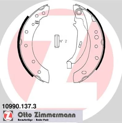 Sada brzdových čeľustí, parkovacia brzda ZIMMERMANN 10990.137.3