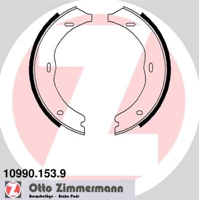 Sada brzdových čeľustí, parkovacia brzda ZIMMERMANN 10990.153.9