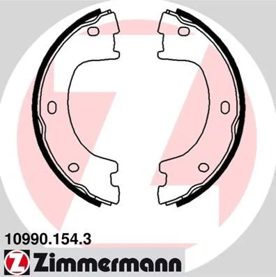 Sada brzdových čeľustí, parkovacia brzda ZIMMERMANN 10990.154.3
