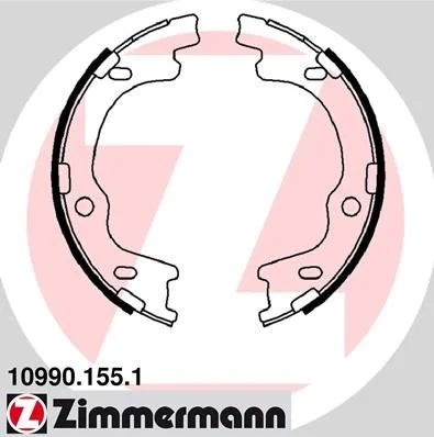 Sada brzdových čeľustí, parkovacia brzda ZIMMERMANN 10990.155.1