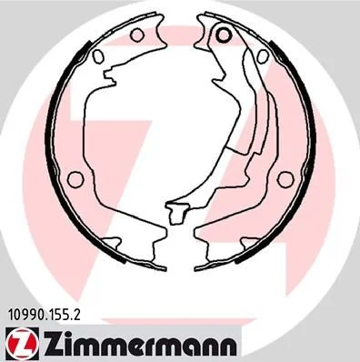 Brake Shoe Set, parking brake ZIMMERMANN 10990.155.2