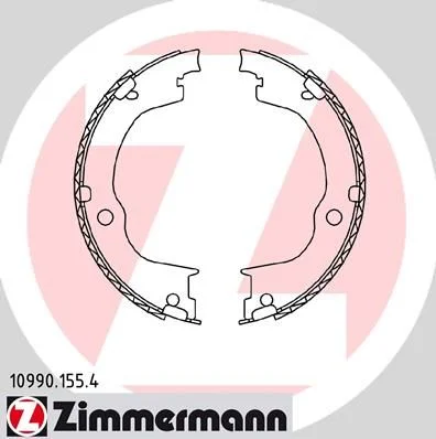 Sada brzdových čeľustí, parkovacia brzda ZIMMERMANN 10990.155.4