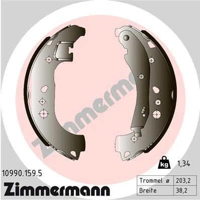 Sada brzdových čeľustí ZIMMERMANN 10990.159.5