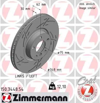 Brzdový kotúč ZIMMERMANN 150.3448.54