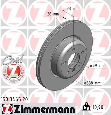 Brzdový kotúč ZIMMERMANN 150.3465.20
